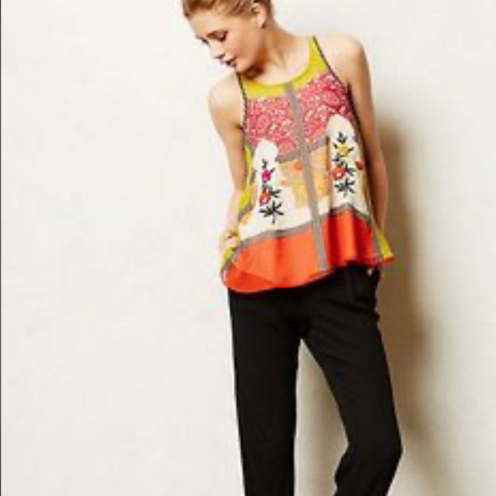 Colorful Floral Patchwork Tank Top